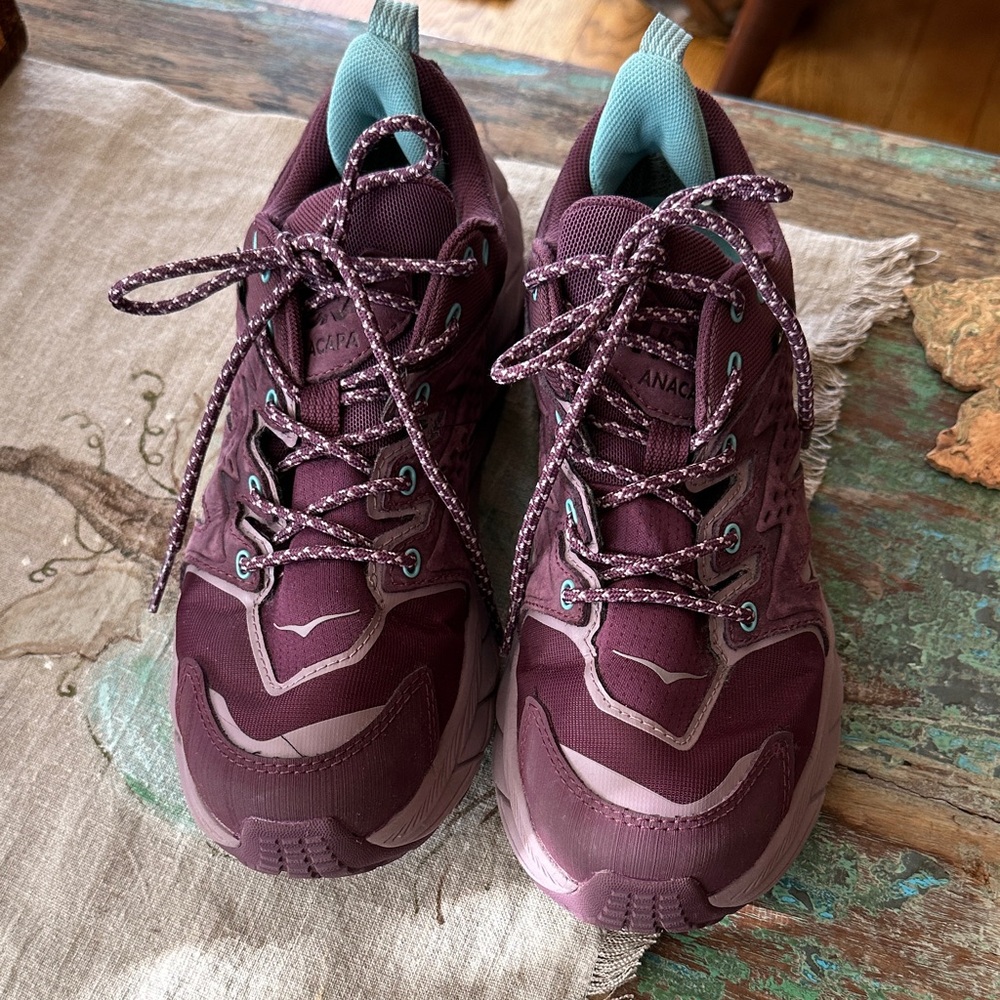 Hoka Women's Plum and Teal Athletic Shoes